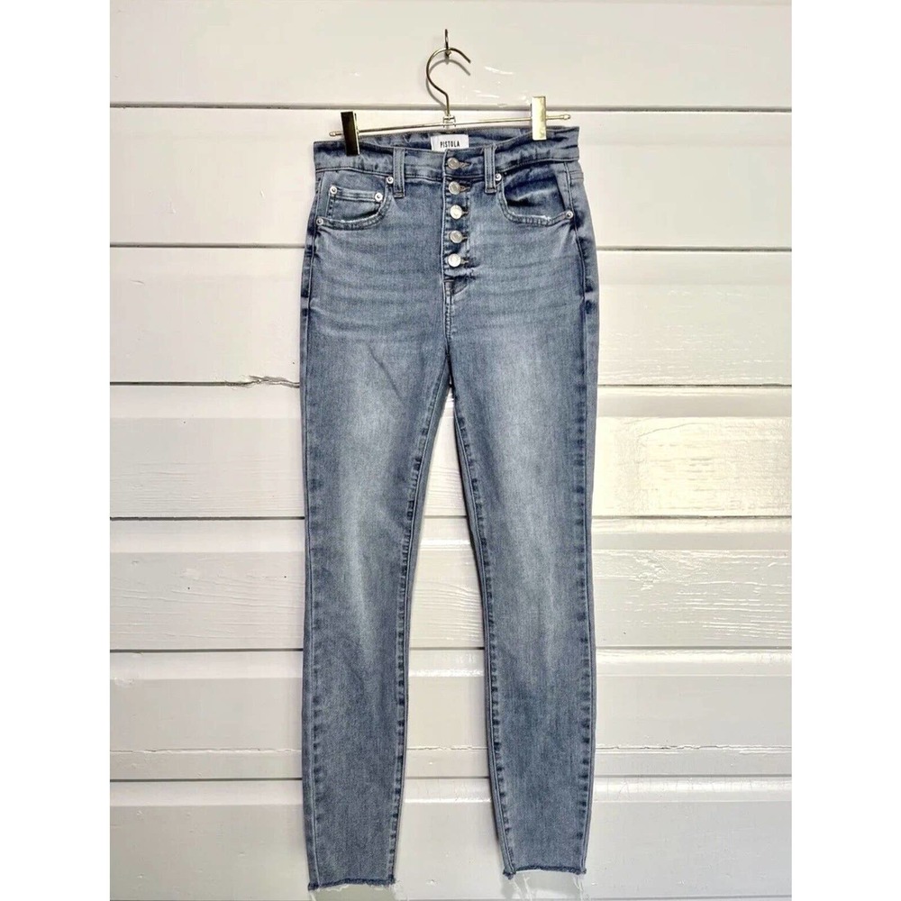 Pistola Womens Cara High Rise Vintage Denim Skinny Jeans Size 26